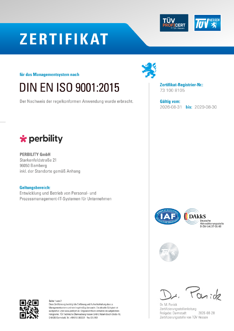 Zertifikat DIN EN ISO 9001