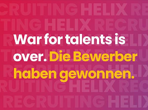 War for talents is over. Die Bewerber haben gewonnen.