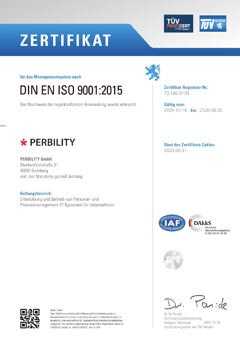 ISO 9001 Zertifikat