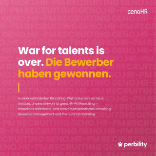 Titelbild der Broschüre „geno.HR-PM Recruiting“